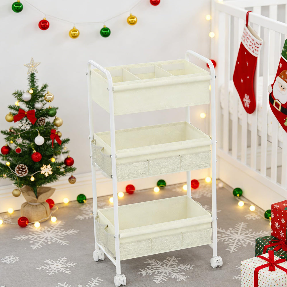 Cidaziya portable storage cart fits bedroom and bathroom spaces