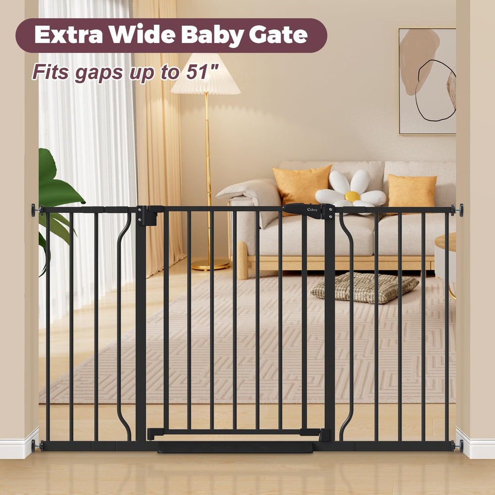 Cideny auto-close system pictured in a doorway for easy hands-free passage.