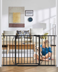 Cideny 29-51 wide baby gate for expansive doorways and stairs.