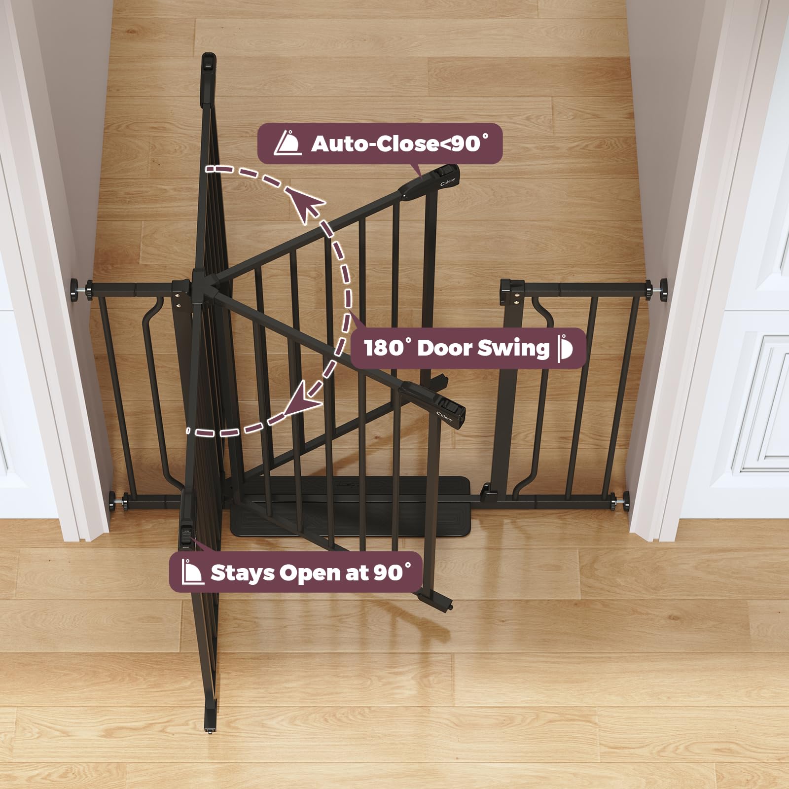Cideny adjustable-width 29-45 inches fits doorways for flexible safety