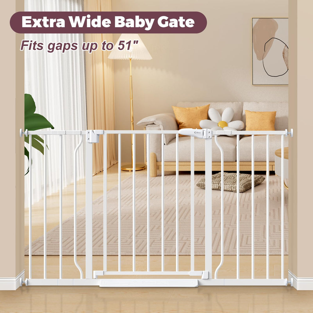 Cideny gate auto-close mechanism demonstrated for safe, hands-free passage.