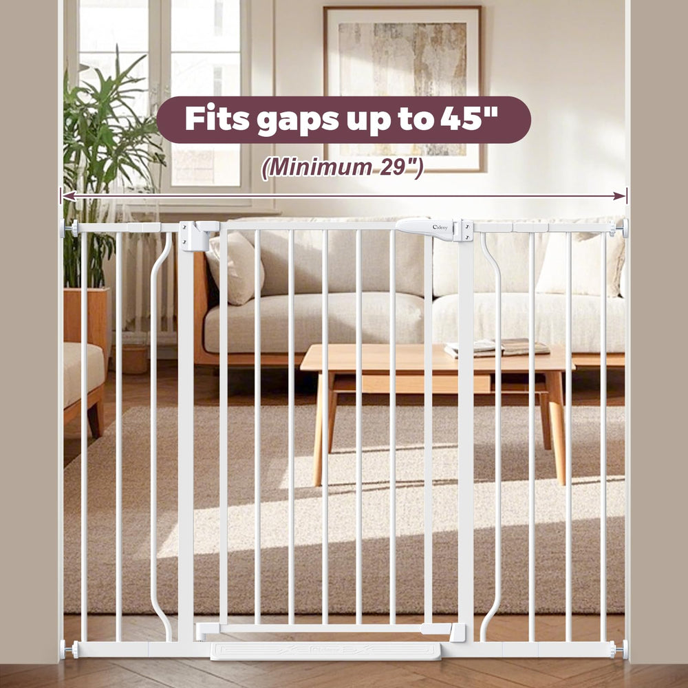 Cideny gate featuring dual-lock supports one-handed operation.