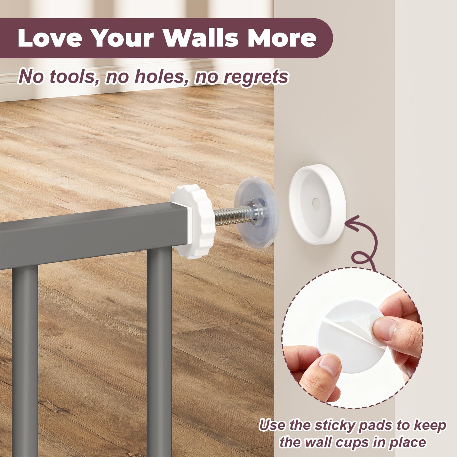 Cideny stroller-friendly passage gate allows smooth passing with a stroller