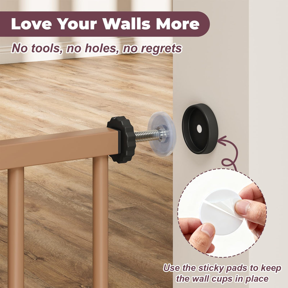 Cideny dual-lock gate keeps children and pets safely contained.
