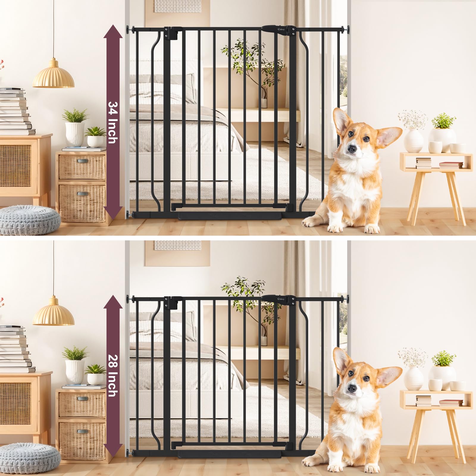Cideny dual-lock safety keeps children inside while you pass through