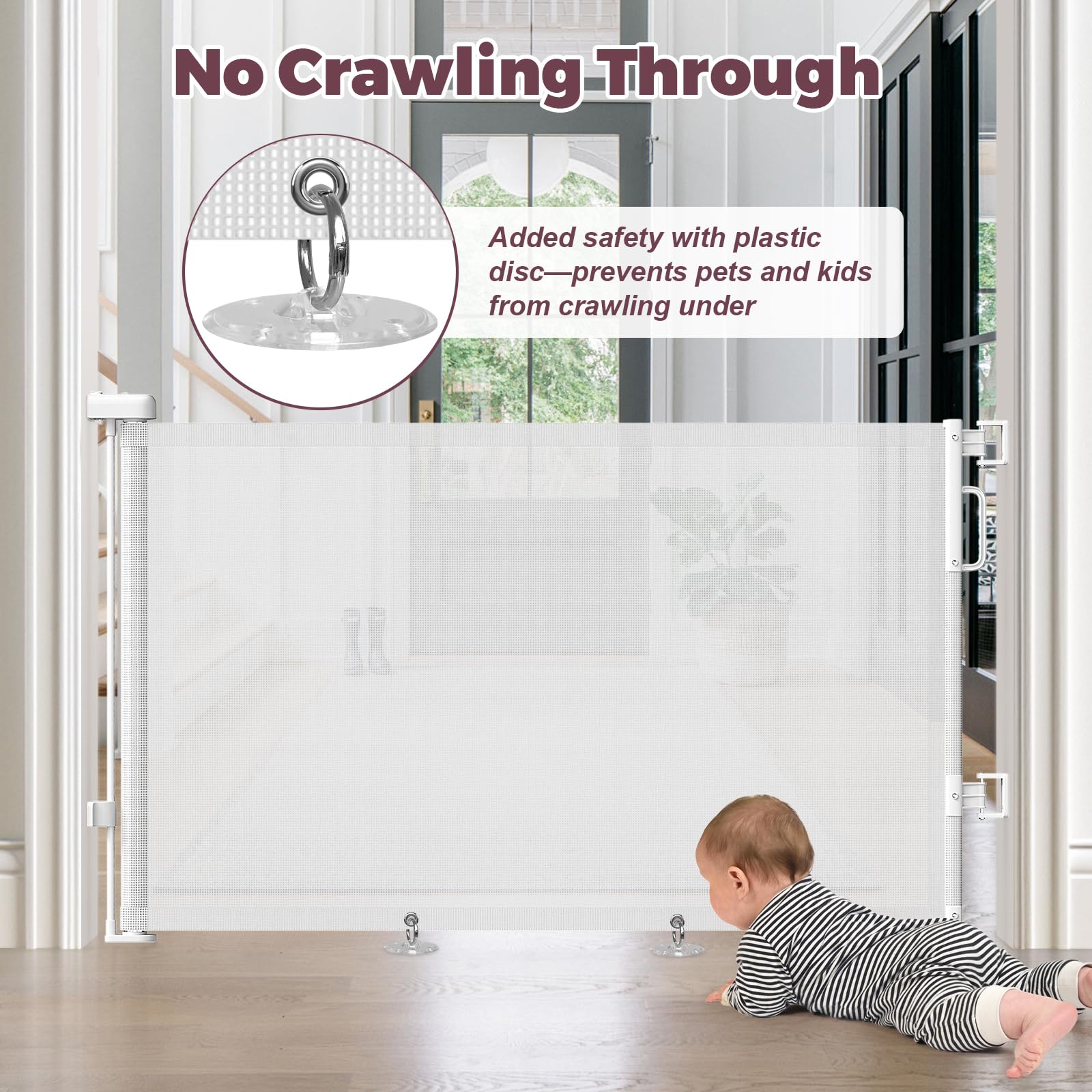 Cideny gate installed in kitchen passages for pets and kids separation.