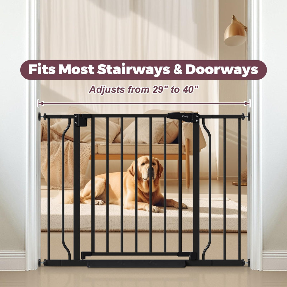 Cideny indoor gate protects children and pets in doorway areas
