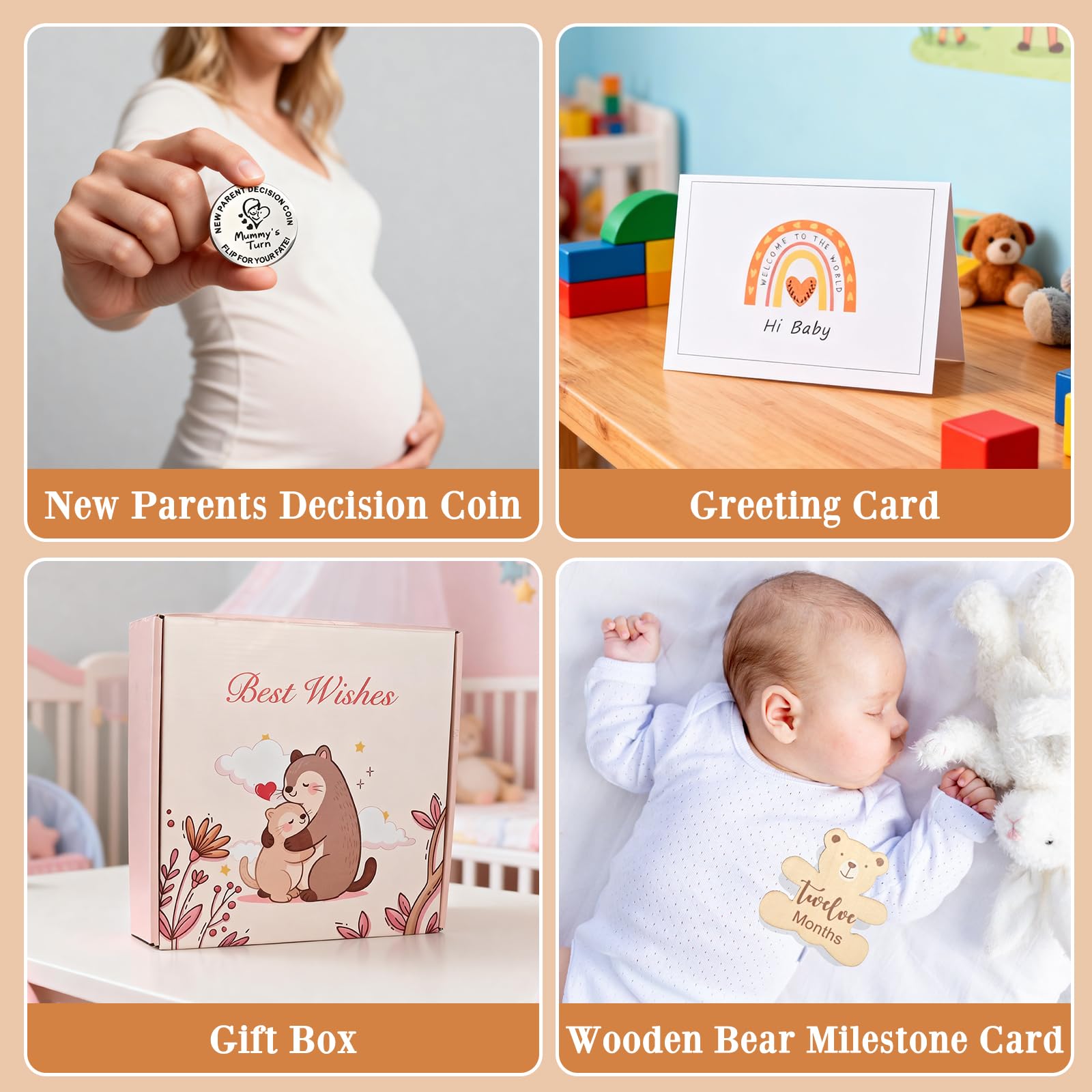 Cieex Baby Memory Book & Sticker Set keepsake to document pregnancy and firsts.