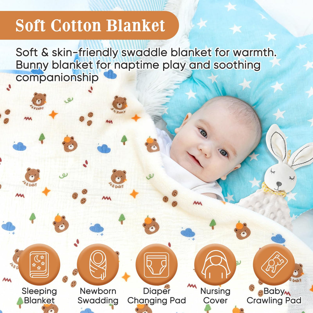 Cieex Baby Swaddle Blanket breathable muslin for secure swaddling.