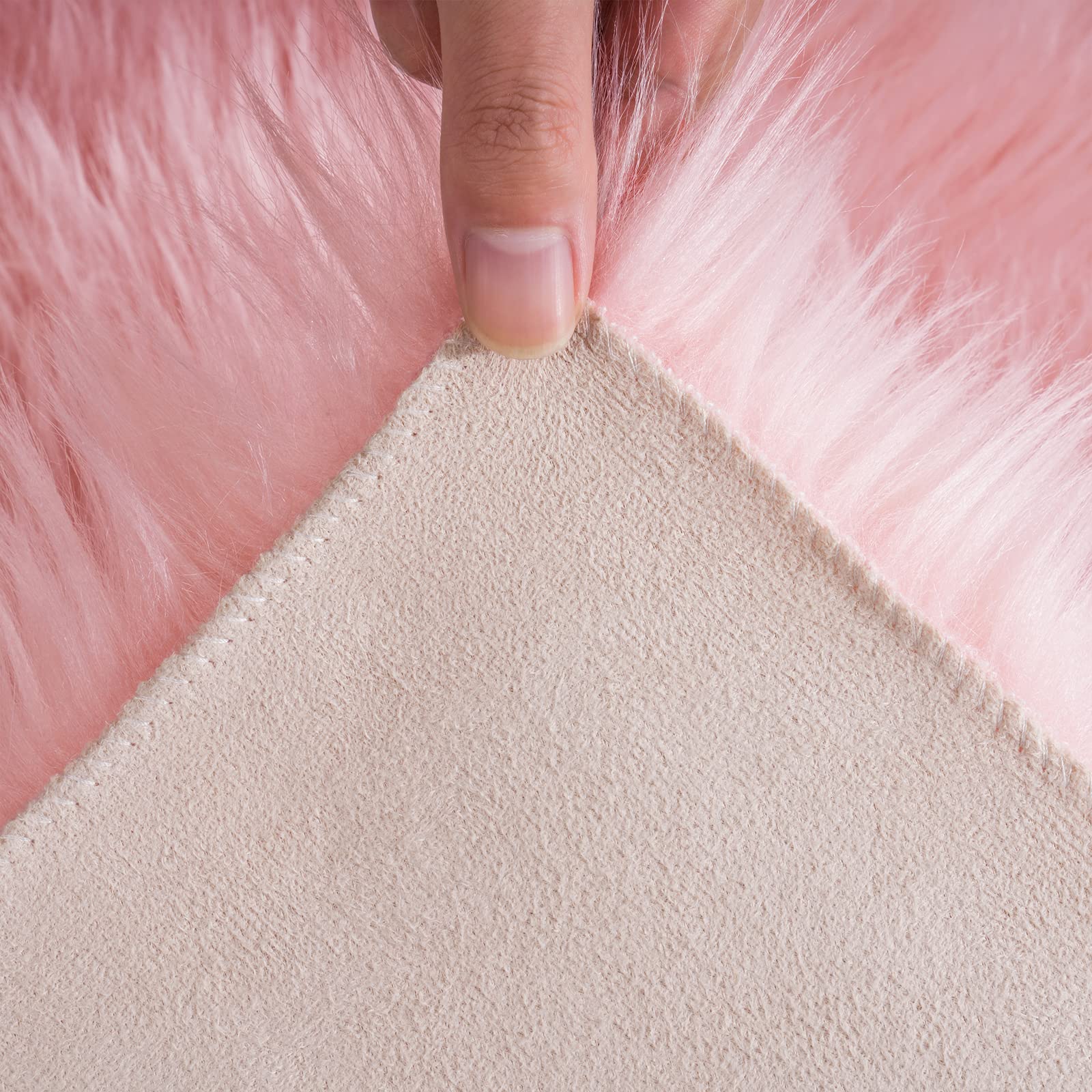 Ciicool easy-care fuzzy rug vacuumed or machine washed for quick cleanups.