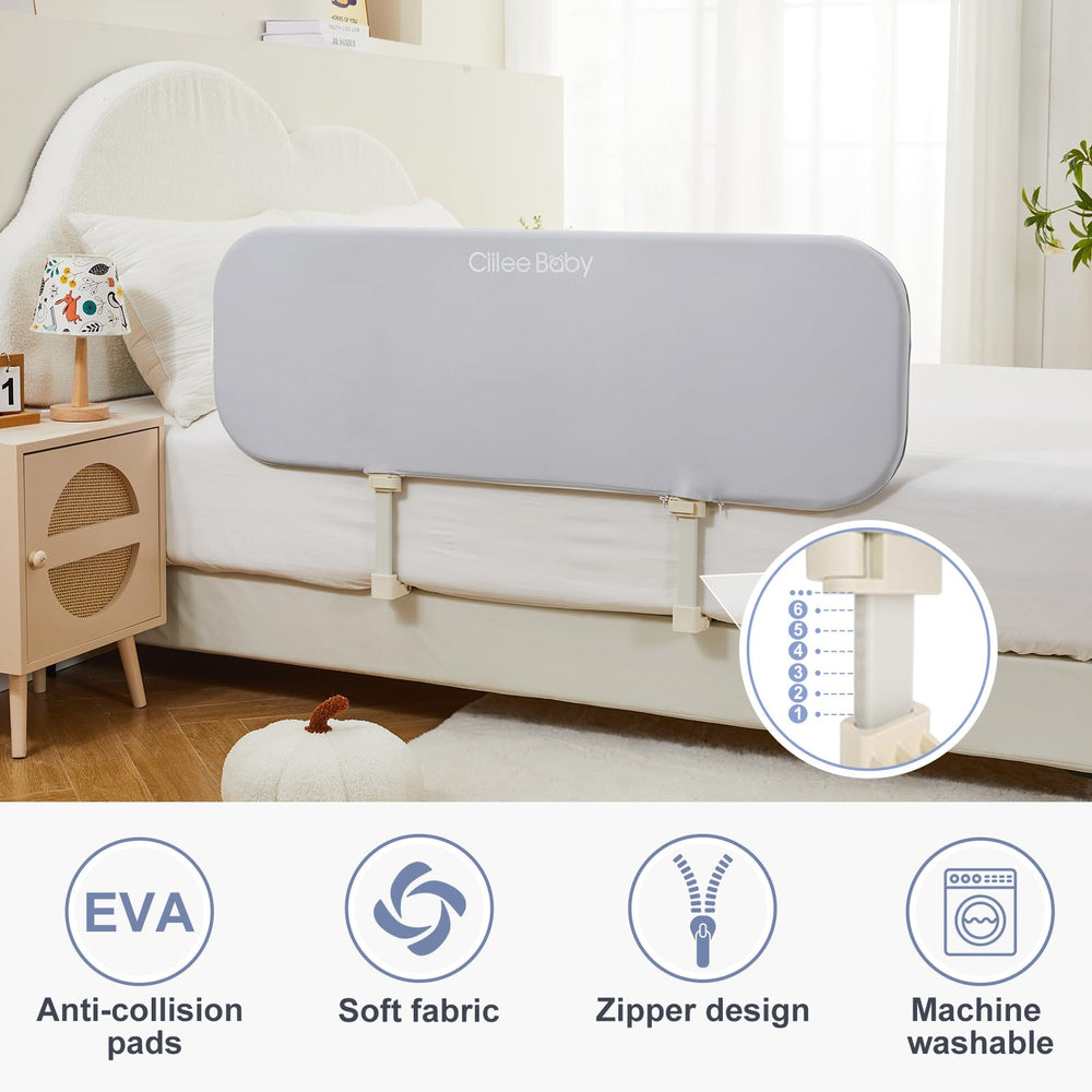 Ciilee Baby Bed Rail machine-washable fabric cover for easy cleaning