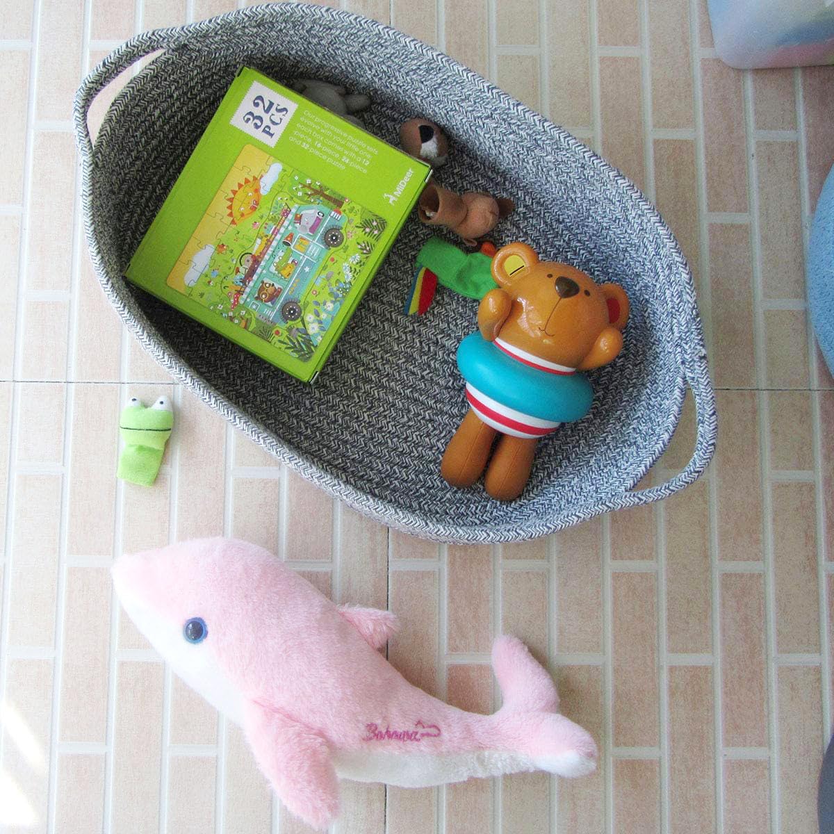 CIKI HOME baby nursery bin fits towels and small items neatly