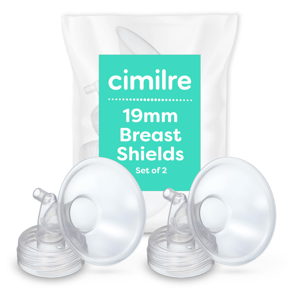 Cimilre 19mm breast shields set of 2, comfortable fit for consistent pumping sessions.