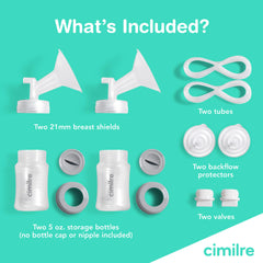 Cimilre 21mm shields image for comfortable fit and effective milk collection