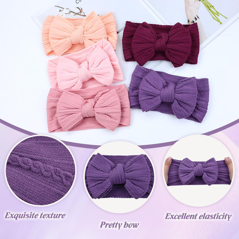 Cinaci bow headband dusty pink suits adorable photoshoots.