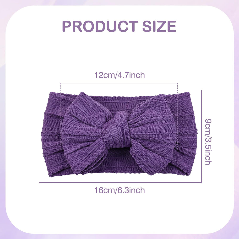Cinaci bow headband pink offers gentle stretch for growing infants.