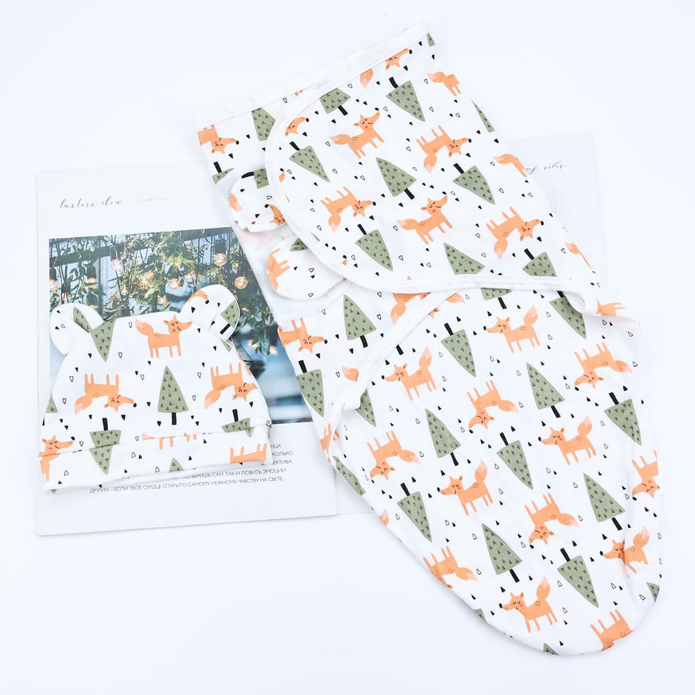 Cinaci colorful-print baby wrap brightens nursery and keeps baby cozy