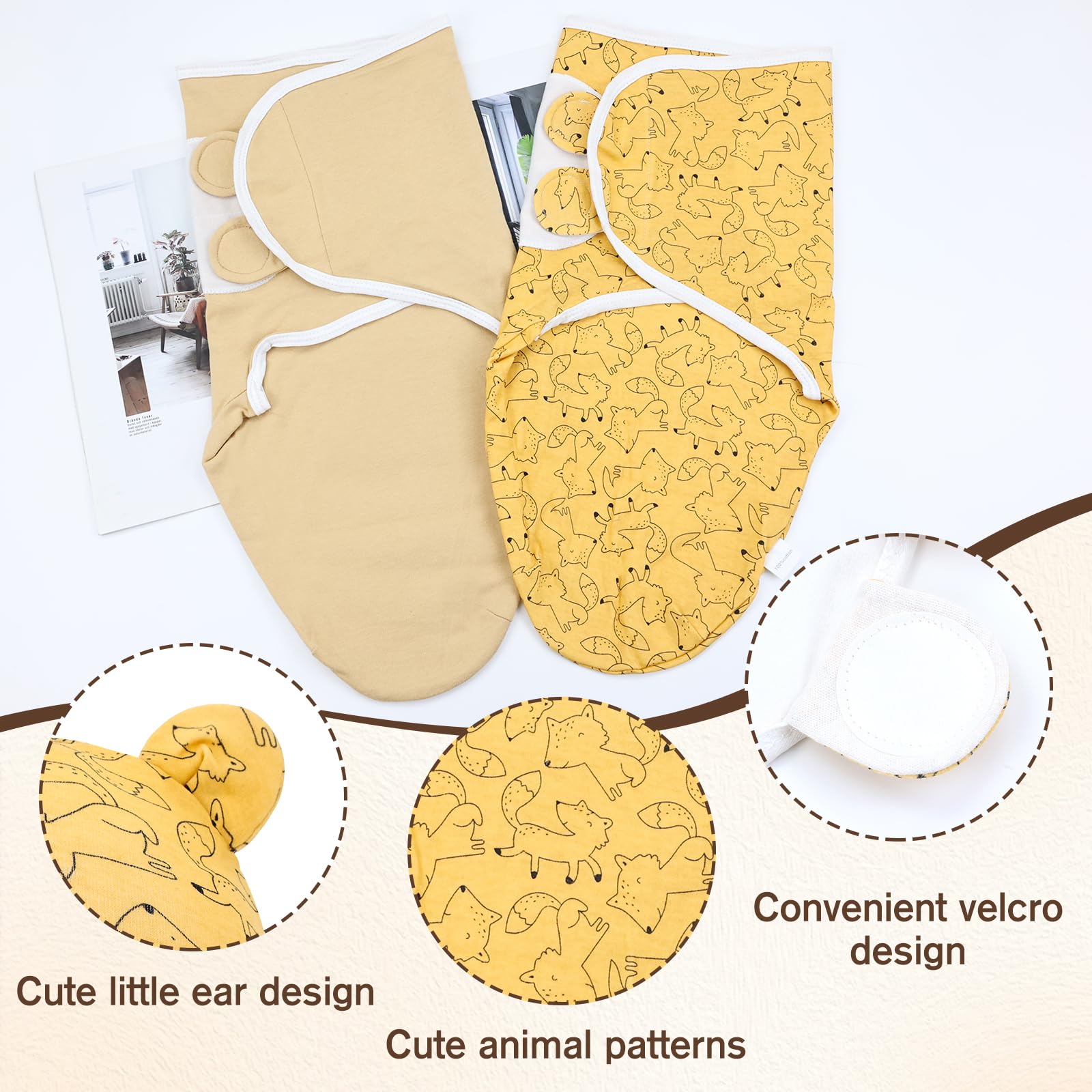 Cinaci ginger khaki two-pack provides gender-neutral nursery aesthetics.
