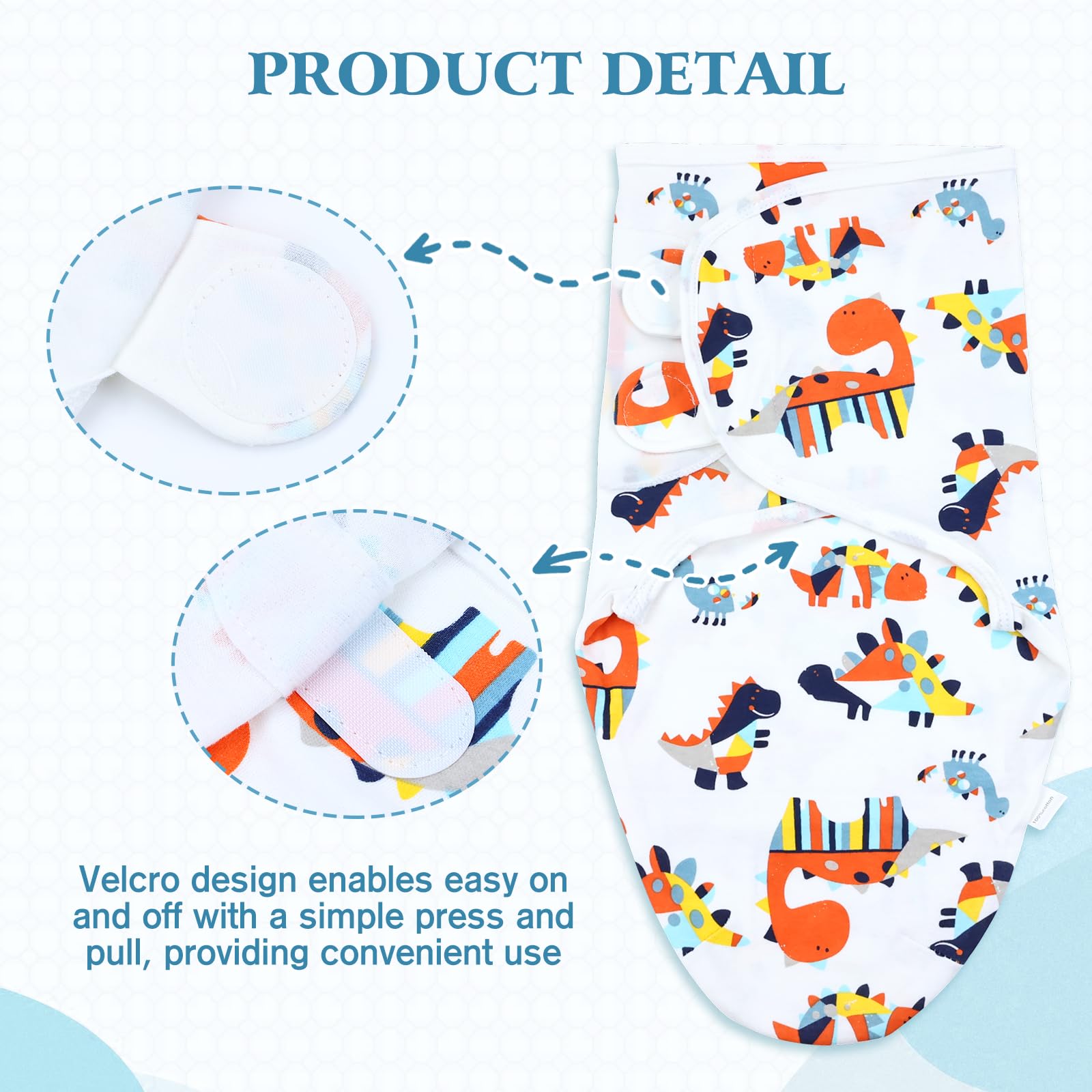 Cinaci soft cotton baby wrap blanket for breathable comfort