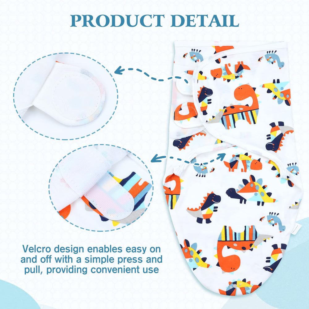 Cinaci soft cotton baby wrap blanket for breathable comfort