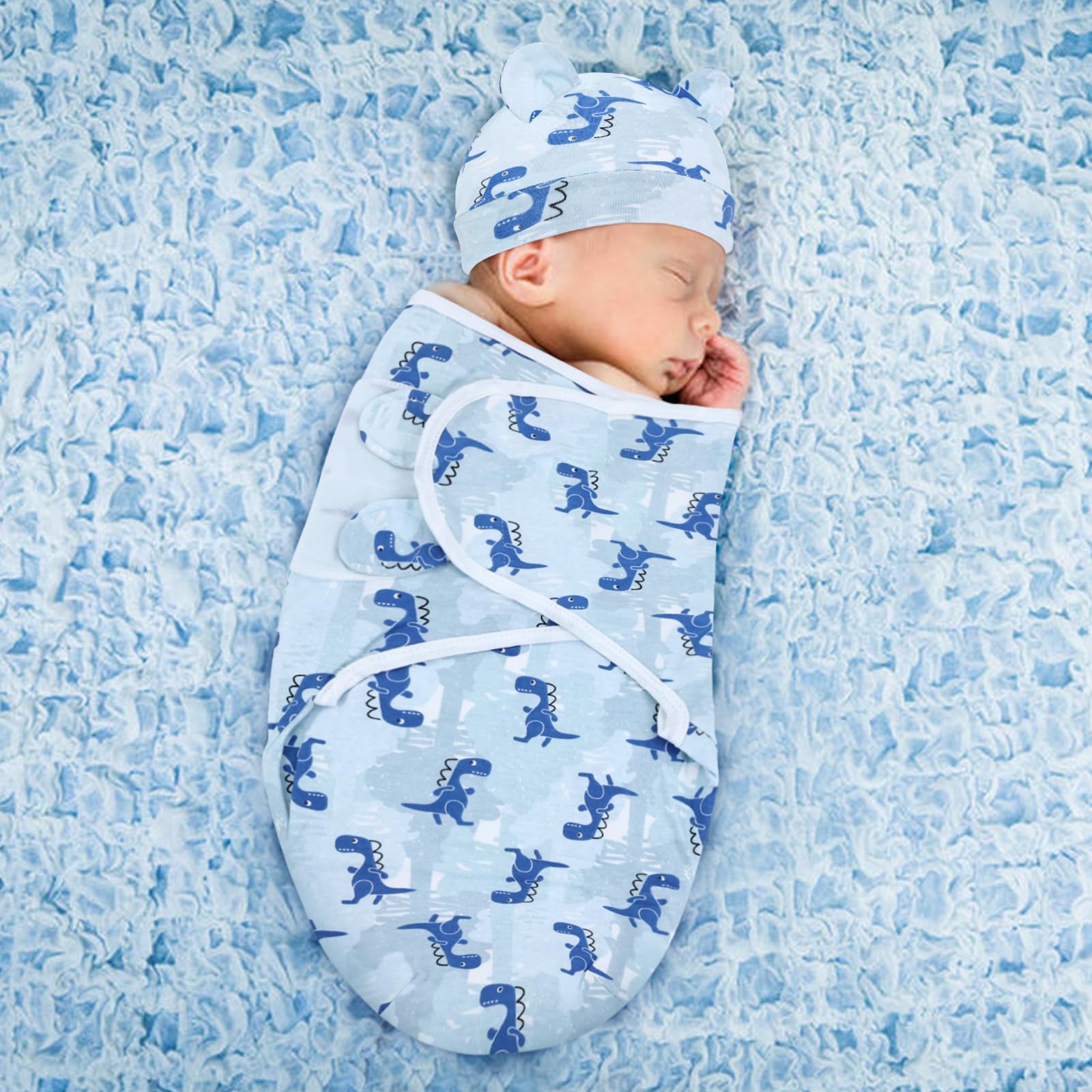 Cinaci swaddle size diagram emphasizing 45x68 cm coverage