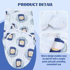 Cinaci swaddle with Velcro closure close-up showing quick secure wrapping