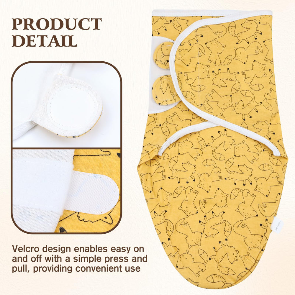 Cinaci swaddle with Velcro closure enables quick, gentle fastening.