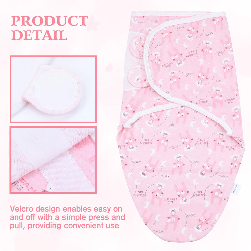 Cinaci velcro-swaddle closure enables quick, gentle dressing for busy parents.