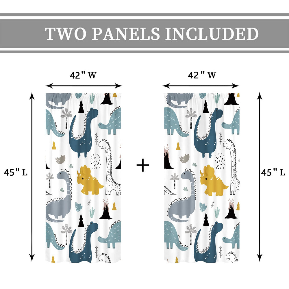 Cinbloo Dinosaur Curtains durable 100 percent polyester fabric