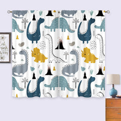 Cinbloo Dinosaur Curtains two-panel set ready to dress nursery windows