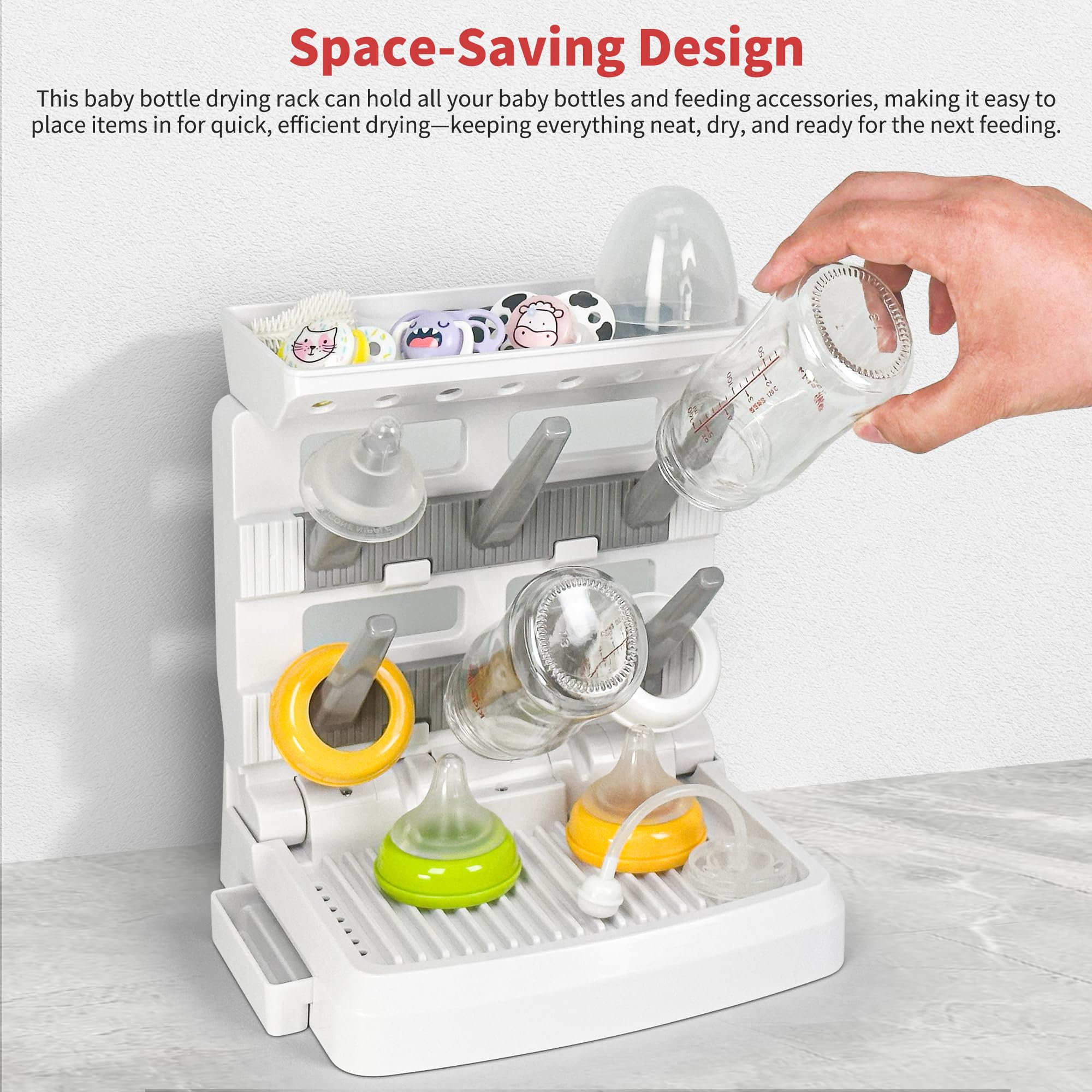 CINWWNI space-saving bottle rack fits on small counters and saves space