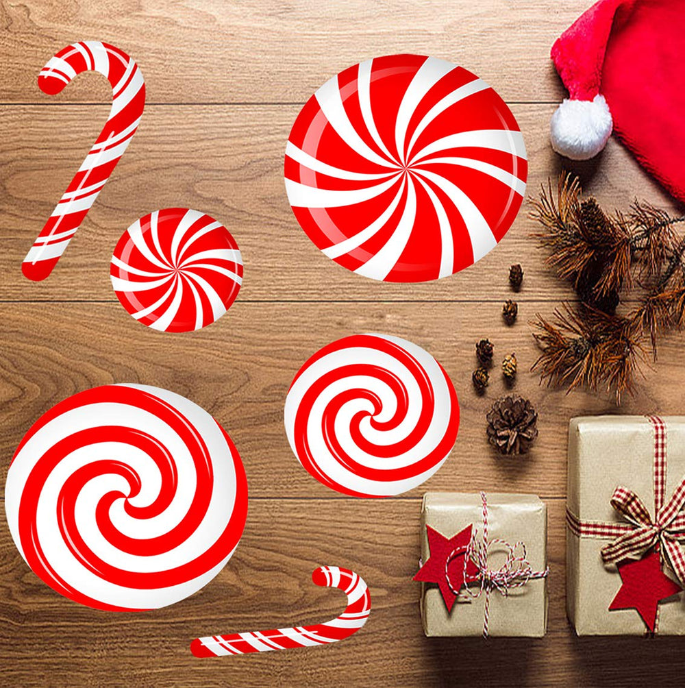 CIOEY peppermint decor on walls and floor supports immersive holiday experiences.