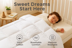 CirclesHome crib comforter with 350gsm alternative down filling keeps warmth balanced.
