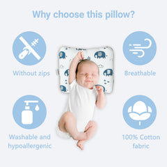 Cirire baby pillow features breathable 3D air mesh for year-round comfort.