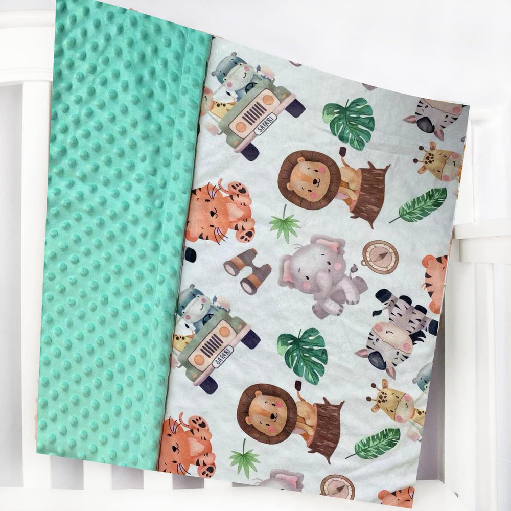 Citihomy dotted backing enhances calming texture for bedtime routine.