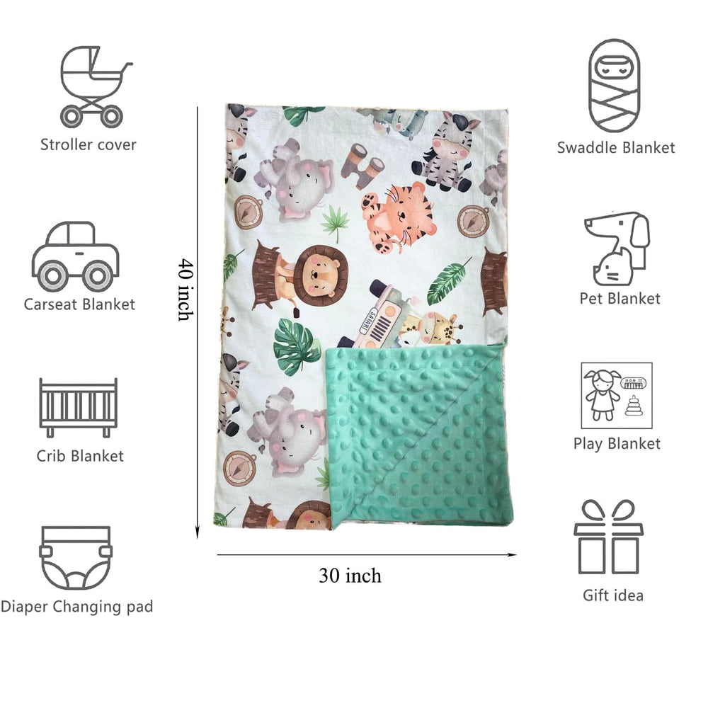 Citihomy double-layer baby blanket adds warmth without bulk for crib or stroller.