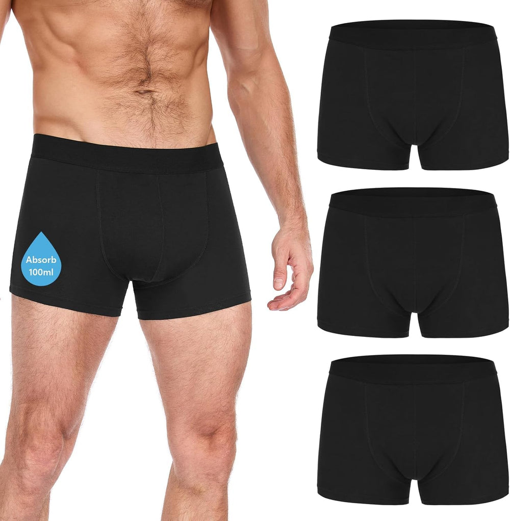 CITURLAN 3-pack black boxer briefs offer discreet daily protection.