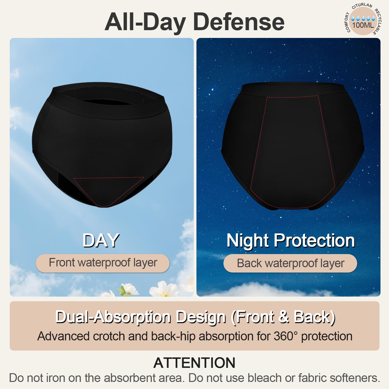 Citurlan seamless edge design provides comfortable, bulk-free wear under outfits.