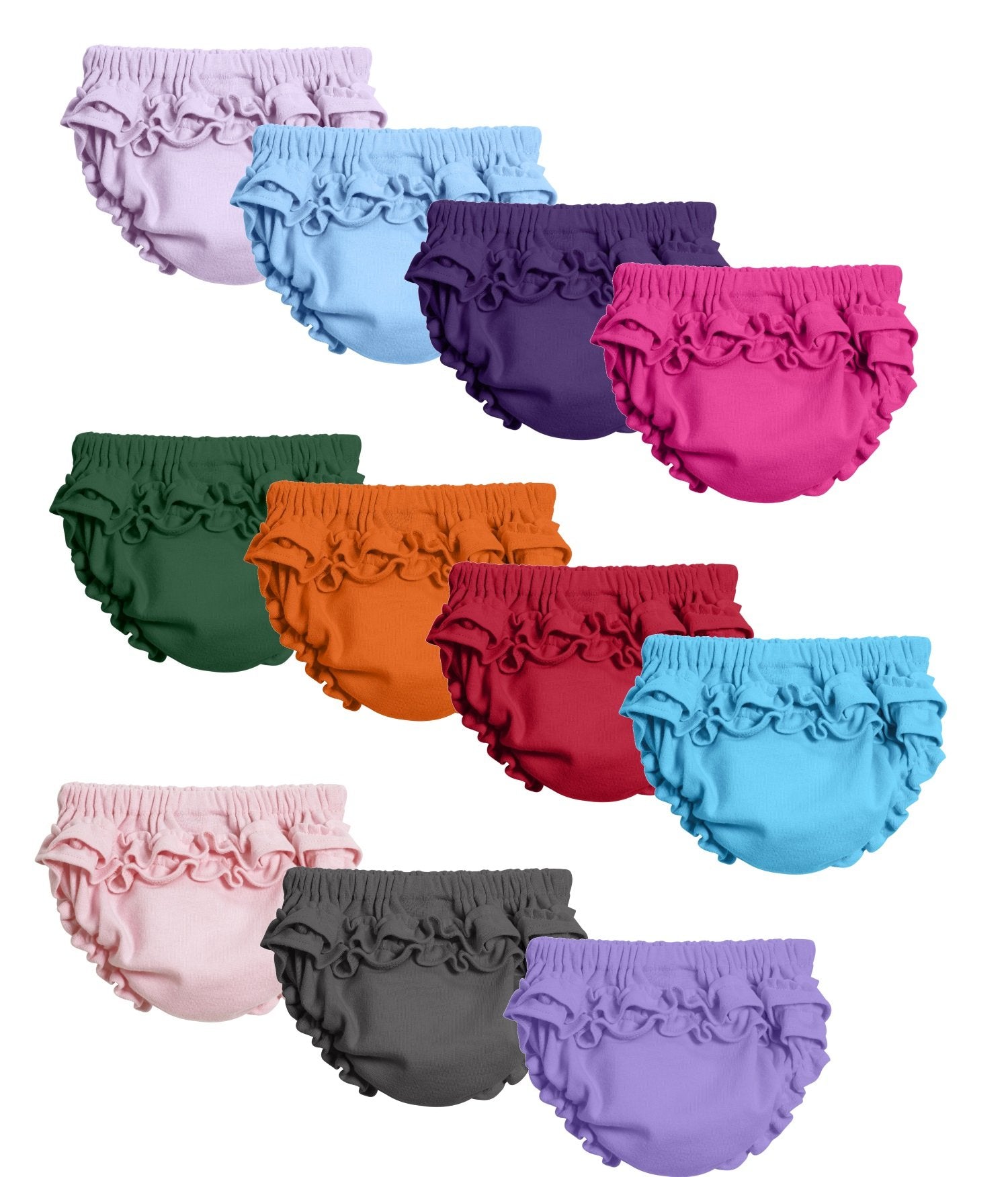 City Threads purple bloomers, side view, comfortable under dresses.