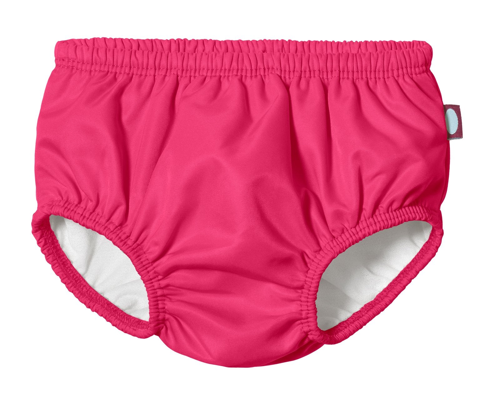 City Threads reusable swim diaper cover in hot pink for pool days with a secure fit.
