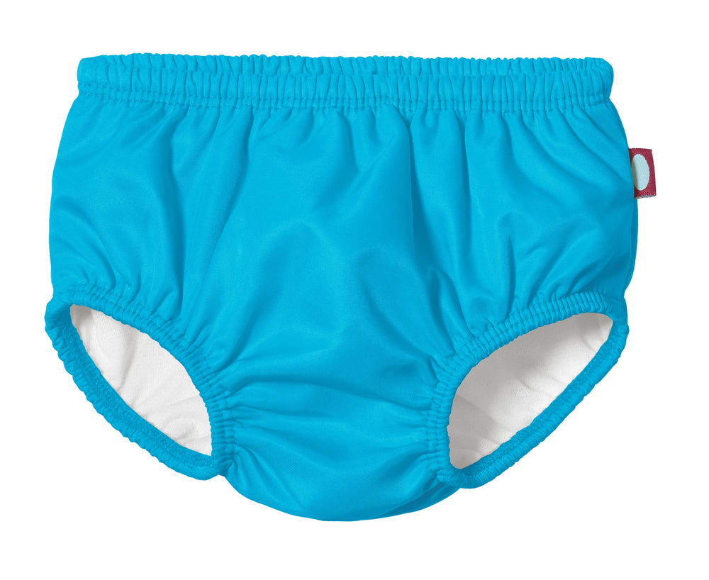 City Threads turquoise swim diaper cover for 2T, reusable and leakproof for pool play.