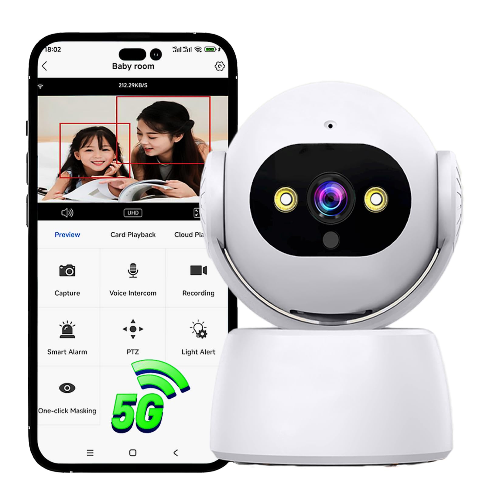 CiuseiAnx 2K indoor camera for reliable home surveillance.