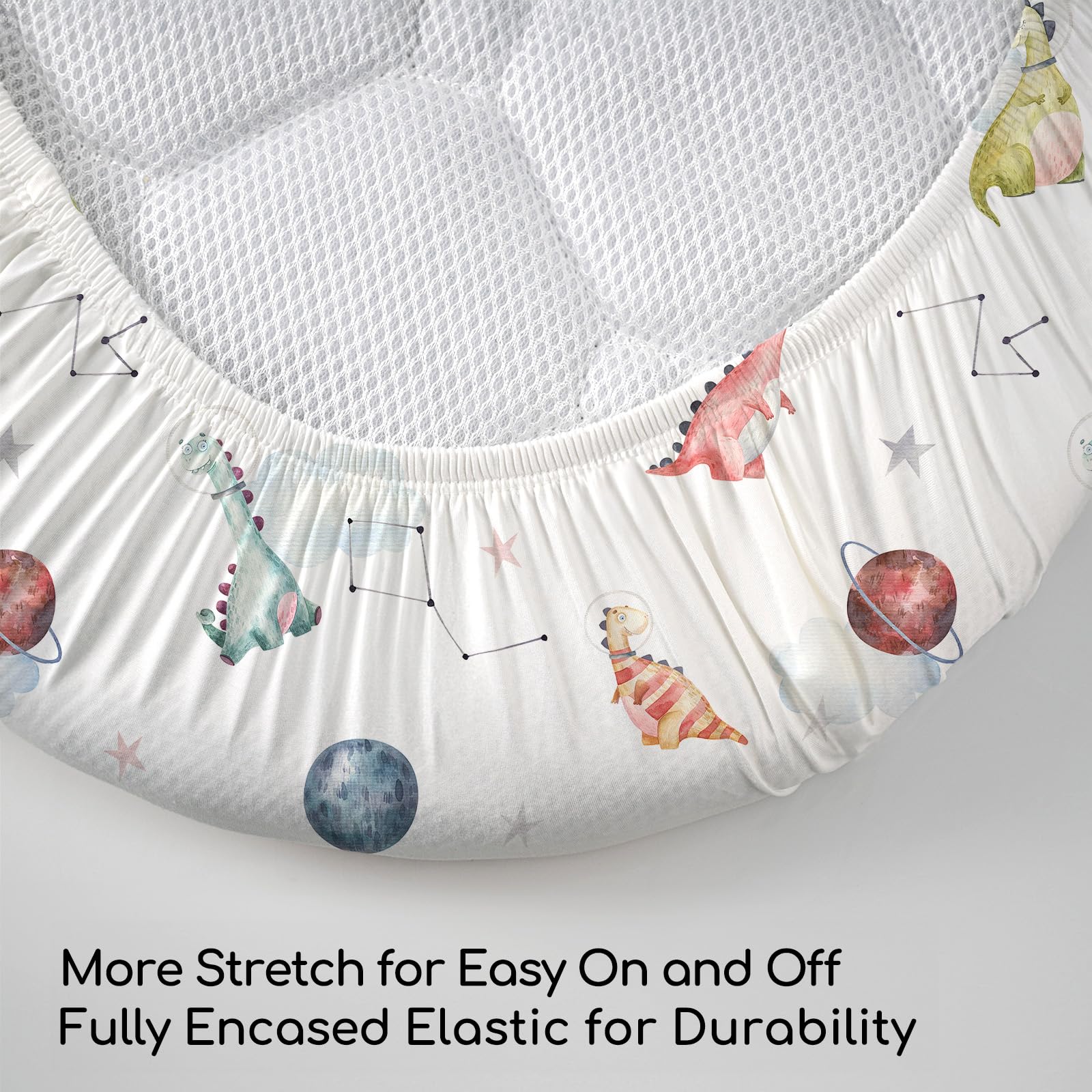 Civarua Kids nap sheets with 360-degree elastic for secure fit.