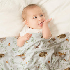 Civarua Kids Animal World blanket back dot pattern highlights breathable lining for year-round use.