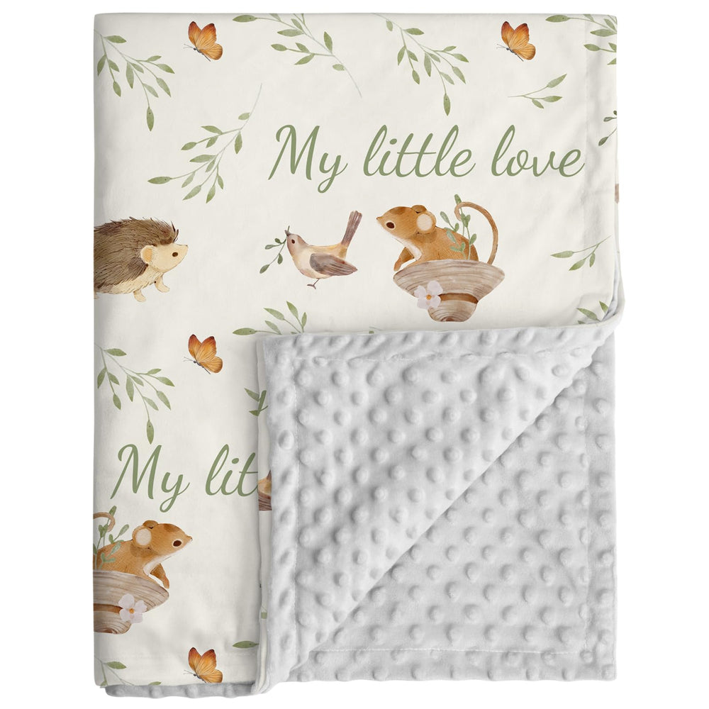 Civarua Kids Animal World blanket front view shows ultra-soft minky touch for cozy naps.