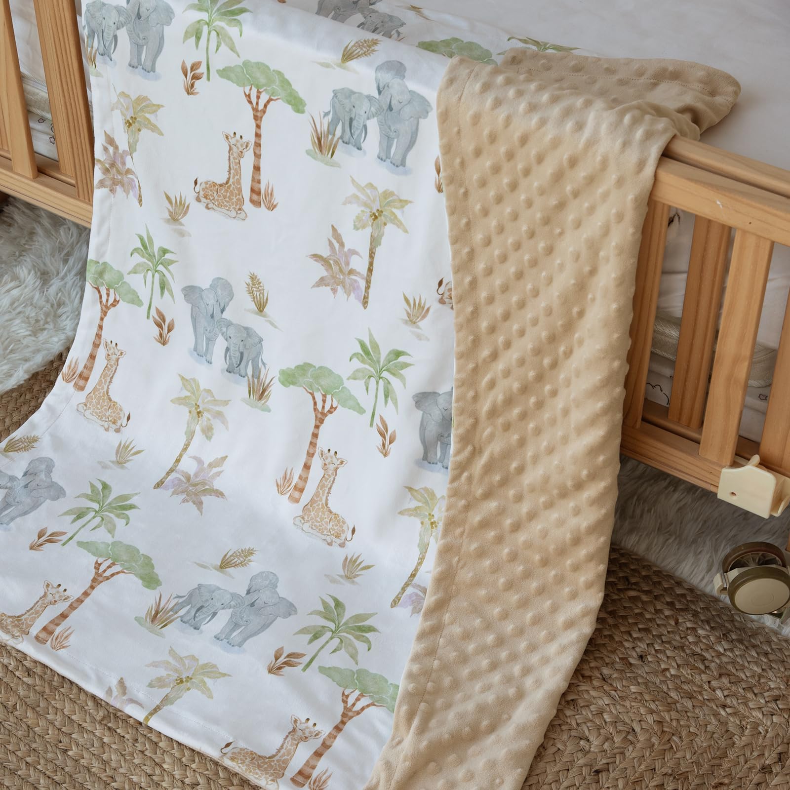 CIVARUA KIDS double-layer Minky blanket showing soft plush texture for nap time comfort.