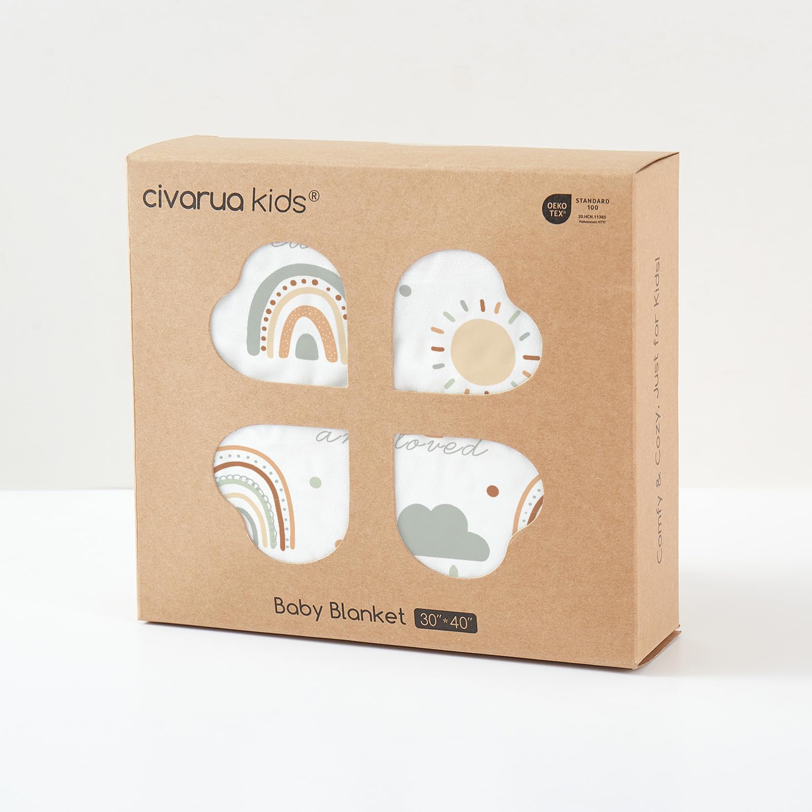 Civarua Kids lightweight fleece blanket keeps baby breathable year-round.