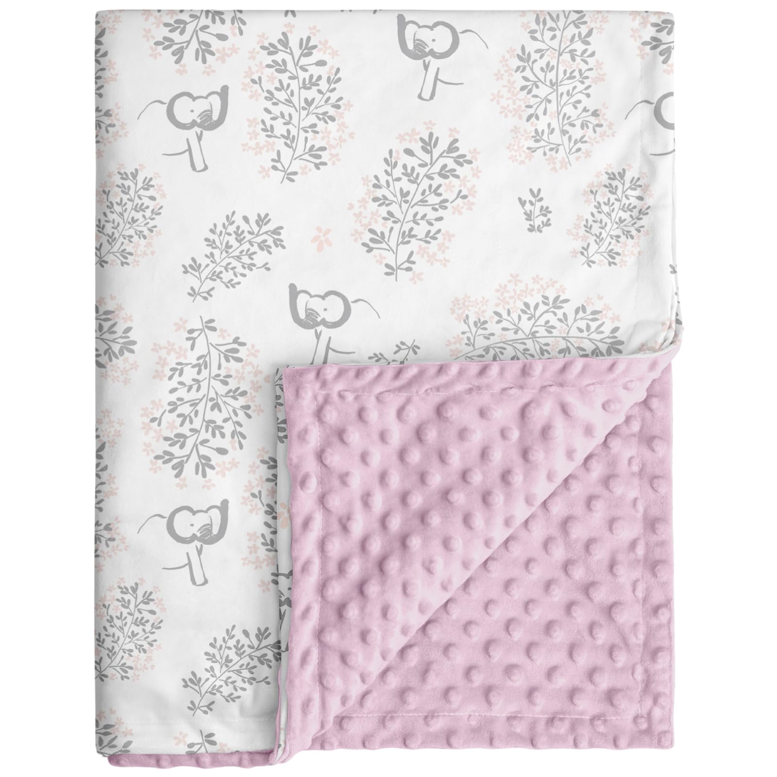 Civarua Kids pink forest elephant blanket for cozy daily snuggles.