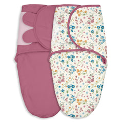 Civarua Kids baby swaddle front view in country floral print for cozy sleep