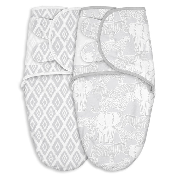 Civarua Kids elephant-pattern baby swaddle promotes calm, secure newborn sleep